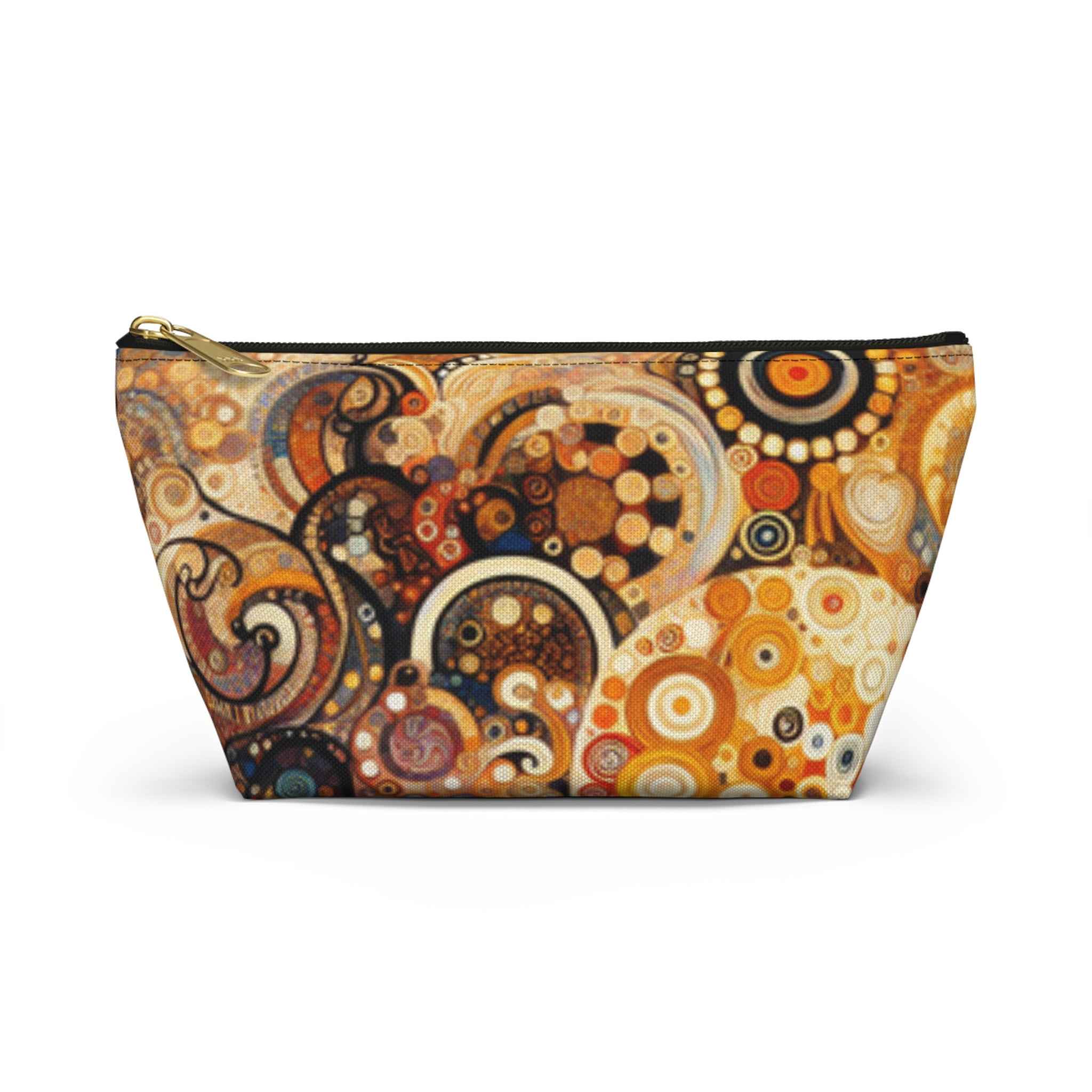 Klimt-Inspired Accessory Pouch - Exclusive Colorful Makeup Bag by Rosetta Creative Boutique, Unique Tote Organizer and Art Print Storage, Perfect Gift for Her and Travel Essentials - Rosetta Creative Boutique